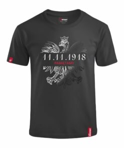 Dziecięca Koszulka Patriotyczna xPatriot 11.11.1918 PAMIĘTAMY Czarna