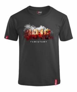 Dziecięca Koszulka Patriotyczna xPatriot 1918 PAMIĘTAMY Czarna