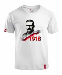 Dziecięca Koszulka Patriotyczna xPatriot Józef Piłsudski 1918 – Biała