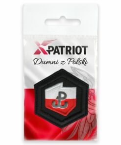 Haftowana Plakietka xPatriot Znak Polski Walczącej na Fladze Polski – Rzep + Pins