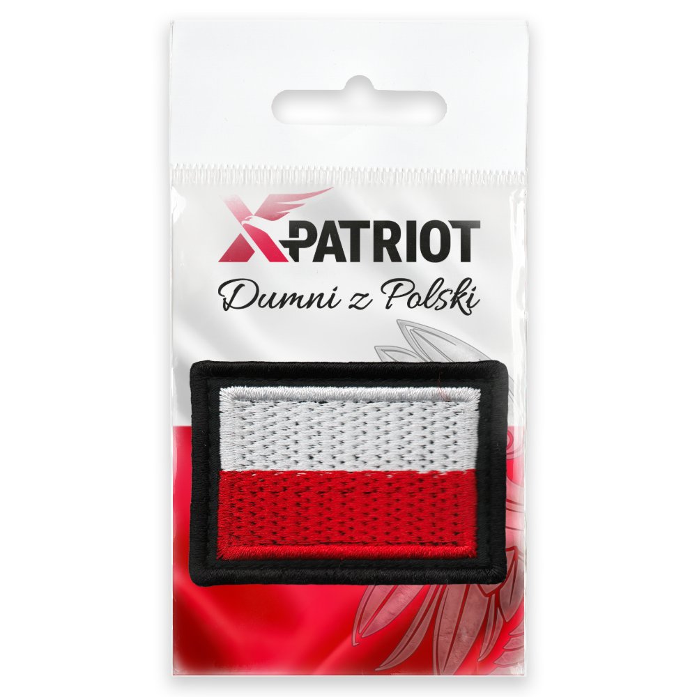 Haftowana Plakietka xPatriot – Flaga Polski – Na Rzep