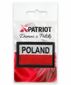 Haftowana Plakietka xPatriot – POLAND z Flagą Polski – Na Rzep