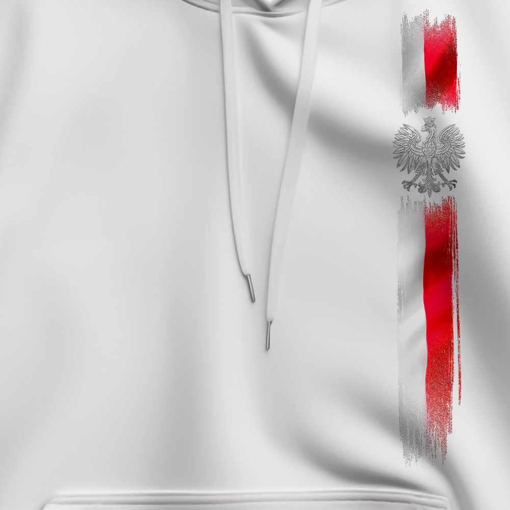 Flaga Polska Vertical z Orłem zoom