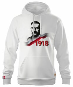 Męska Bluza Patriotyczna xPatriot Józef Piłsudski 1918 – Biała