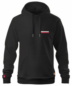 Męska Bluza Patriotyczna xPatriot – Skrzydła Wolności – Czarna