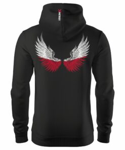 Męska Bluza Patriotyczna xPatriot – Skrzydła Wolności – Czarna