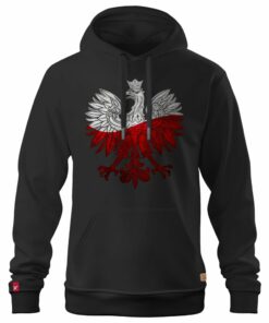 Męska Czarna Bluza Patriotyczna xPatriot Orzeł Biało-Czerwony
