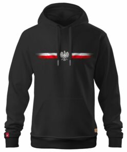Męska Czarna Bluza Patriotyczna xPatriot Orzełek z Flagą Czarna