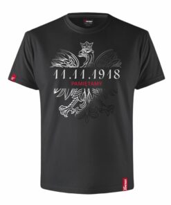 Męska Koszulka Patriotyczna xPatriot 11.11.1918 PAMIĘTAMY Czarna – Polska Niepodległość