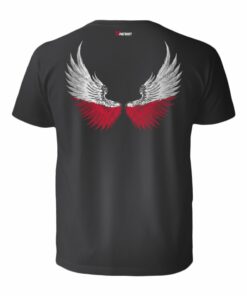 Męska Koszulka Patriotyczna xPatriot – Skrzydła Wolności – Czarna
