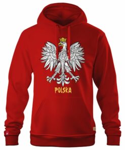 Męska Patriotyczna Bluza Czerwona xPatriot Orzeł w Koronie – Polska