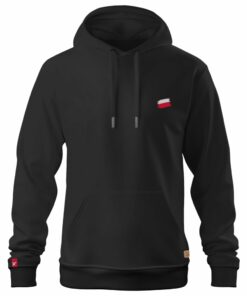 Męska Patriotyczna Bluza xPatriot Flaga Polski Brush Czarna