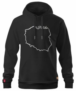 Męska Patriotyczna Bluza xPatriot Polska Kontur Czarna