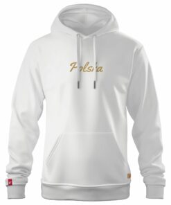 Męska Patriotyczna Bluza xPatriot Złoty Napis Polska - Biała