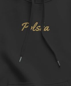 xPatriot Złoty Napis Polska - Czarna ZOOM