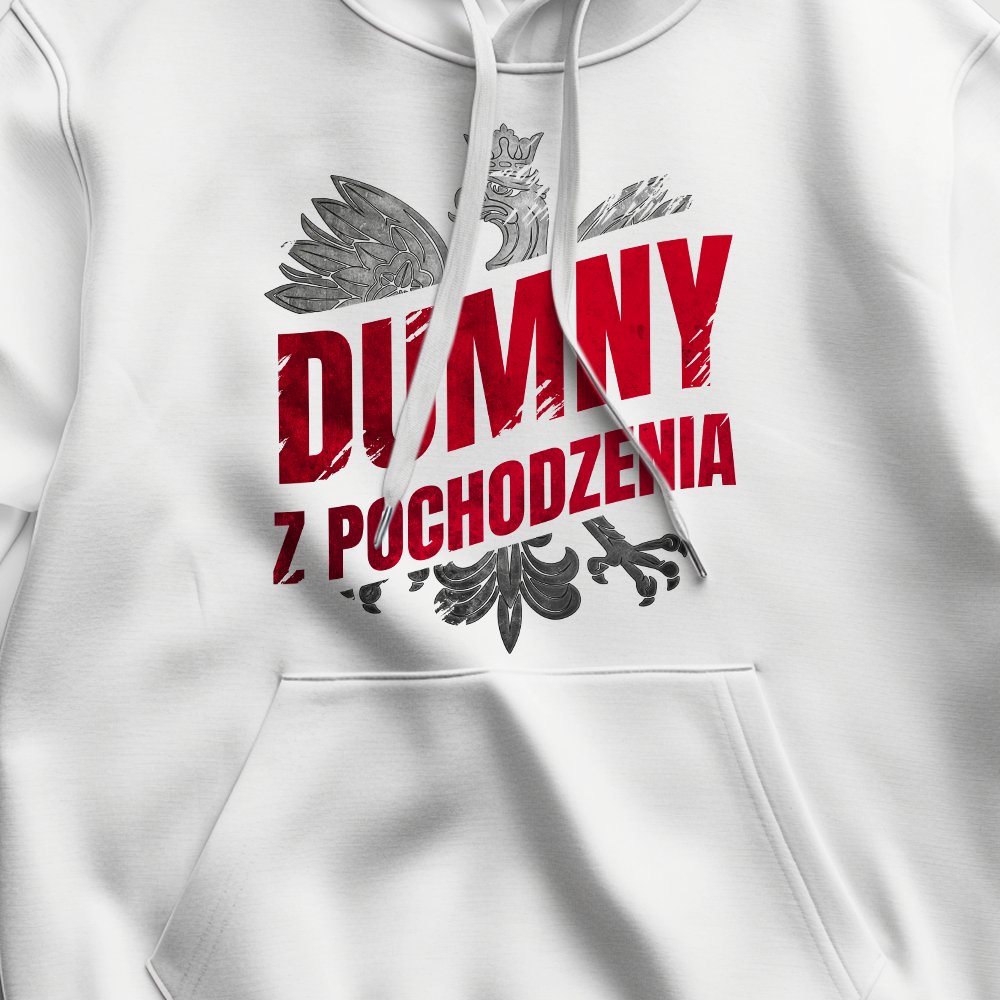 Męska Patriotyczna Bluza xPatriot – Dumny z Pochodzenia – Biała - obrazek 2