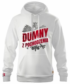 Męska Patriotyczna Bluza xPatriot – Dumny z Pochodzenia – Biała