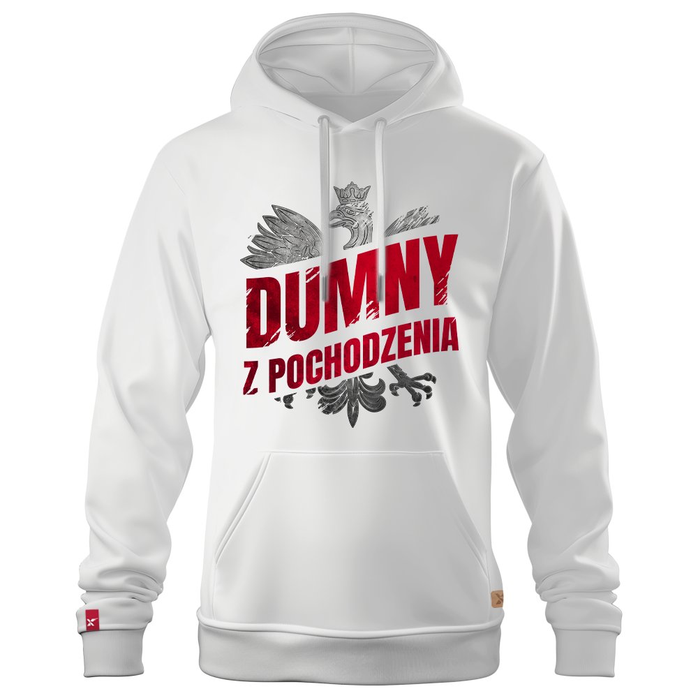 Męska Patriotyczna Bluza xPatriot – Dumny z Pochodzenia – Biała