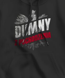 Męska Patriotyczna Bluza xPatriot – Dumny z Pochodzenia – Czarna