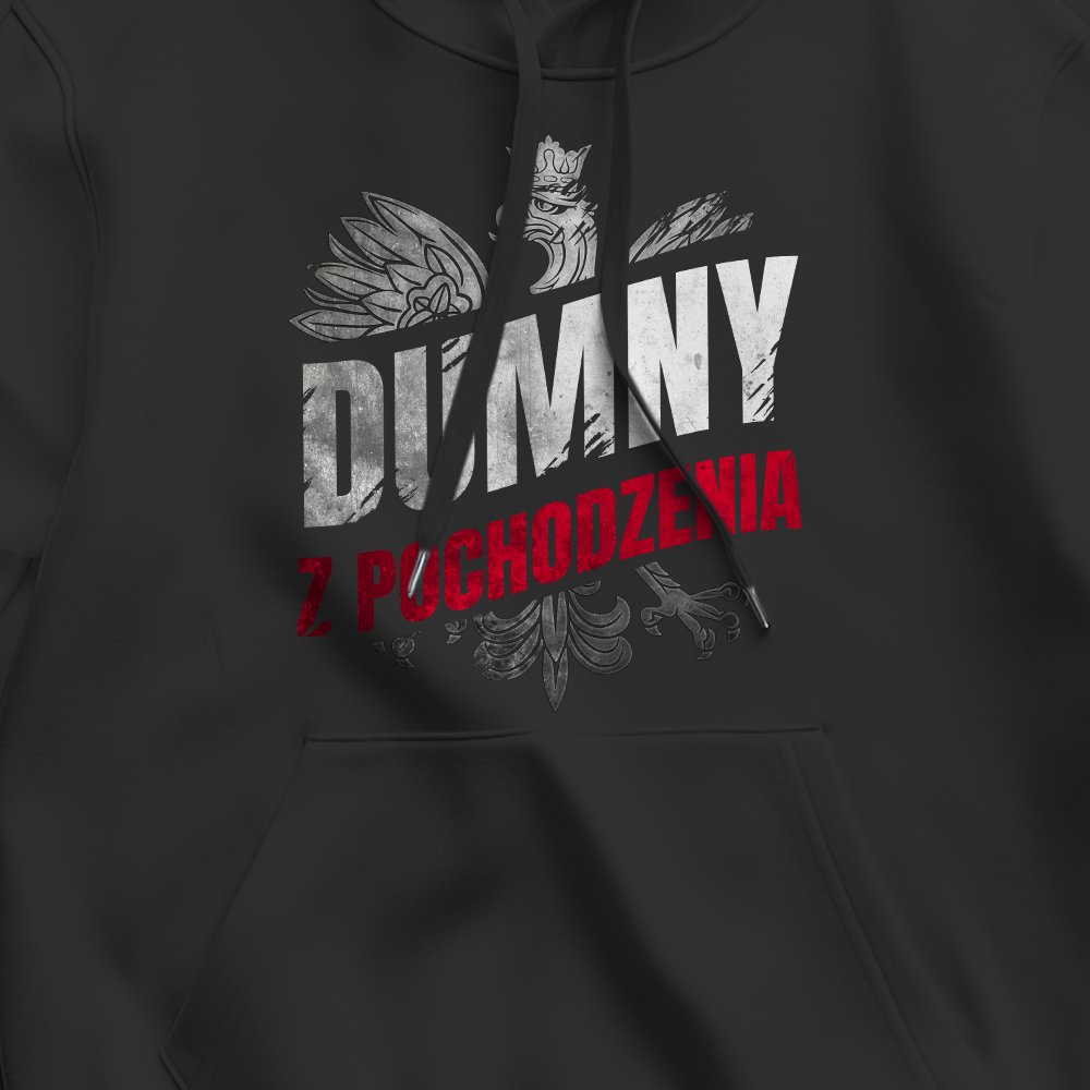 Męska Patriotyczna Bluza xPatriot – Dumny z Pochodzenia – Czarna