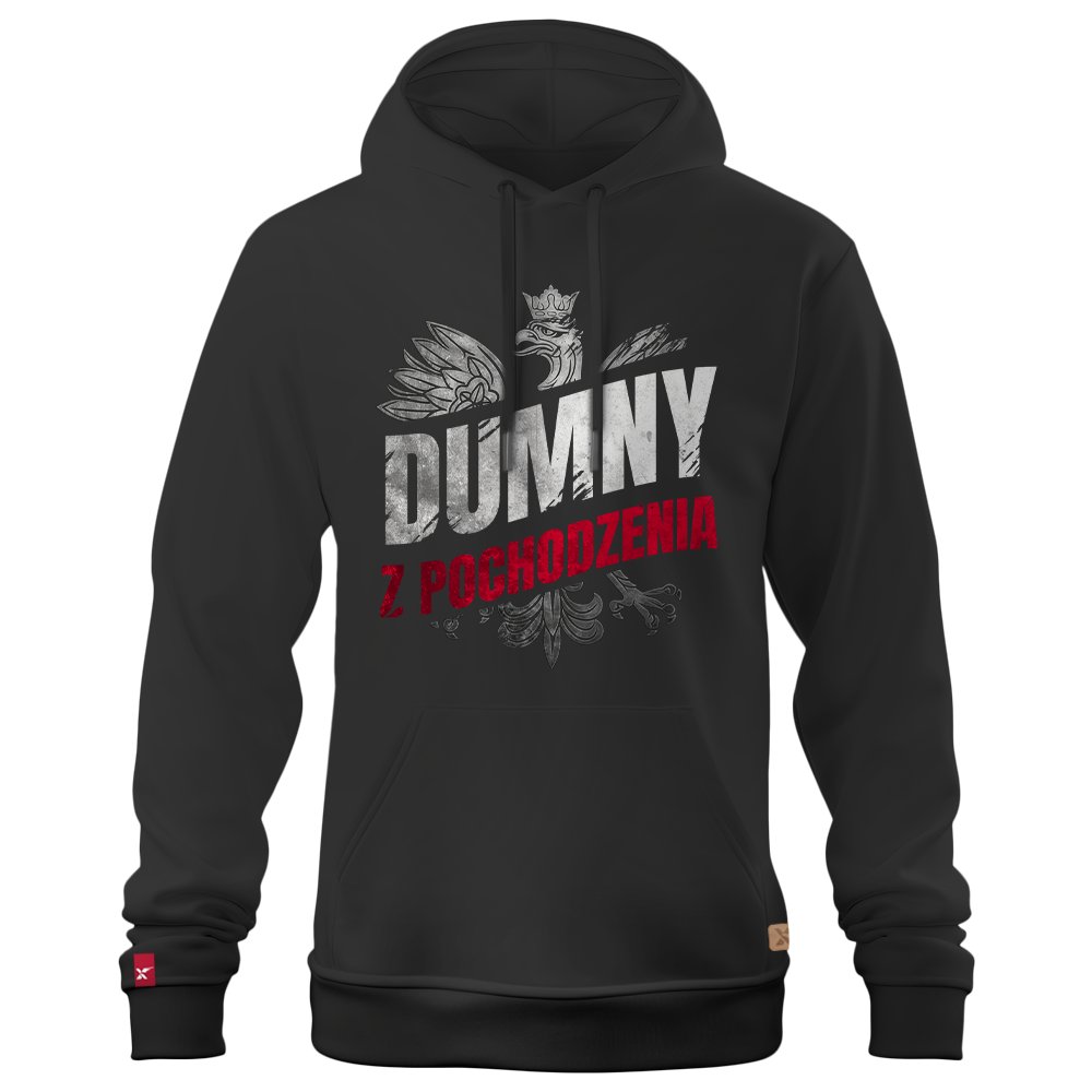 Męska Patriotyczna Bluza xPatriot – Dumny z Pochodzenia – Czarna