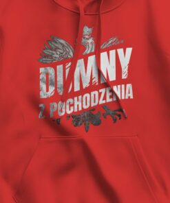 Męska Patriotyczna Bluza xPatriot – Dumny z Pochodzenia – Czerwona