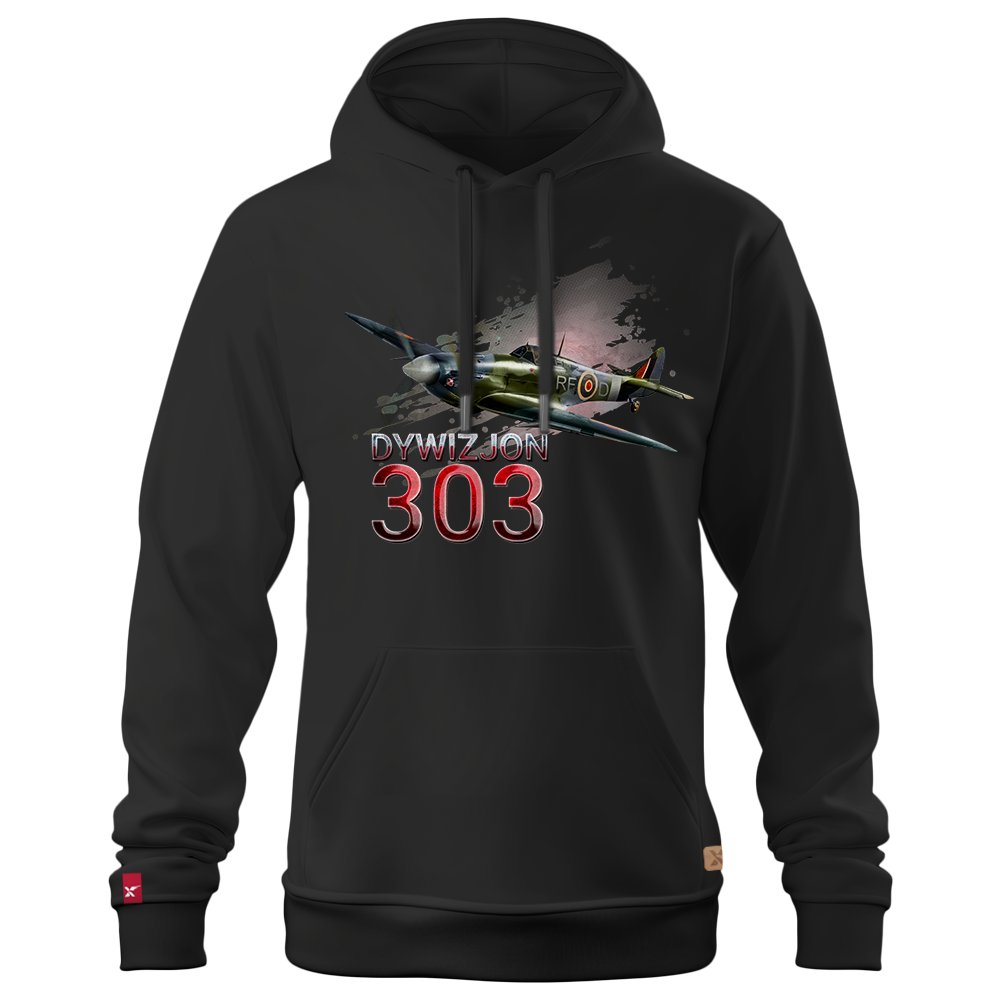 Męska Patriotyczna Bluza xPatriot – Dywizjon 303 – Czarna
