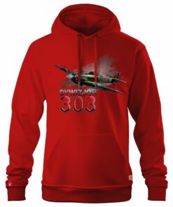 Męska Patriotyczna Bluza xPatriot – Dywizjon 303 – Czerwona