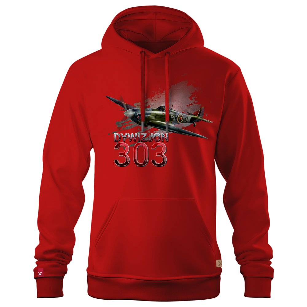Męska Patriotyczna Bluza xPatriot – Dywizjon 303 – Czerwona