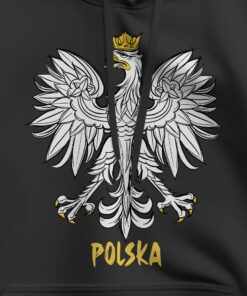 Alternative view of Męska Patriotyczna Czarna Bluza xPatriot Orzeł w Koronie Polska