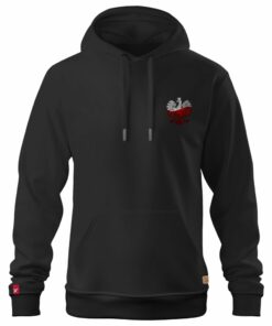 Męska Patriotyczna Czarna Bluza xPatriot Orzełek Biało-Czerwony