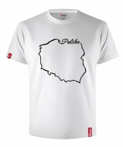 Męska Patriotyczna Koszulka xPatriot Polska Kontur Biała