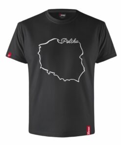 Męska Patriotyczna Koszulka xPatriot Polska Kontur Czarna