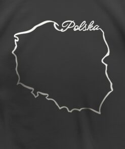 Męska Patriotyczna Koszulka xPatriot Polska Kontur Czarna