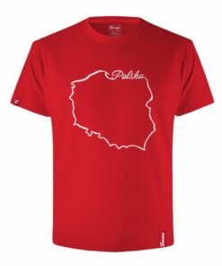 Męska Patriotyczna Koszulka xPatriot Polska Kontur Czerwona