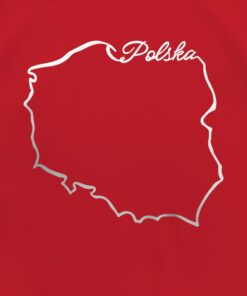 Męska Patriotyczna Koszulka xPatriot Polska Kontur Czerwona