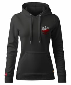 Damska Bluza Patriotyczna Czarna xPatriot Orzeł Biało-Czerwony