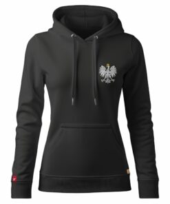 Damska Bluza Patriotyczna Czarna xPatriot Orzeł Polski