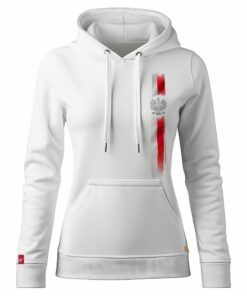 Damska Bluza Patriotyczna xPatriot Flaga Pionowa z Orłem – Biała