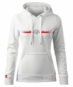 Damska Bluza Patriotyczna xPatriot Flaga Pozioma z Orłem – Biała