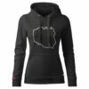 Damska Bluza Patriotyczna xPatriot Kontur Mapa Polski Czarna