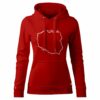 Damska Bluza Patriotyczna xPatriot Kontur Mapa Polski Czerwona