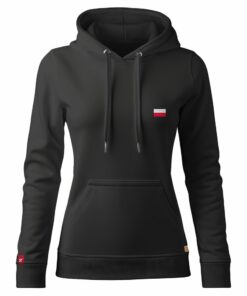 Damska Bluza Patriotyczna xPatriot Mini Flaga Polski Czarna
