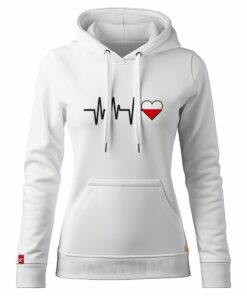 Damska Bluza Patriotyczna xPatriot Polskie Serce Linia Życia Biała