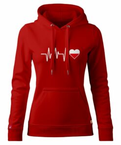 Damska Bluza Patriotyczna xPatriot Polskie Serce Linia Życia Czerwona