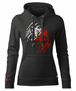 Damska Bluza Patriotyczna xPatriot Wilk Czarna