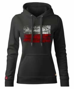 Damska Bluza Patriotyczna xPatriot – Flaga Polski – Czarna