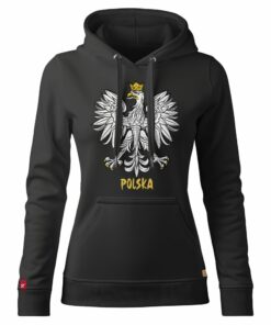 Damska Bluza Patriotyczna xPatriot – Orzeł Biały Polska – Czarna