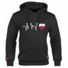 Dziecięca Bluza Patriotyczna xPatriot Linia Życia Polska Czarna