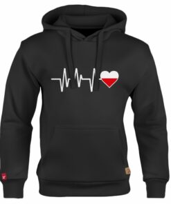 Dziecięca Bluza Patriotyczna xPatriot Linia Życia Polska Czarna